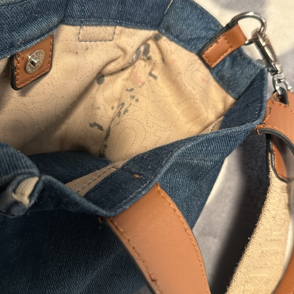 EUC True Religion Leather Handles & Crossbody Adjustable Strap Mini Bag - Picture 6 of 6